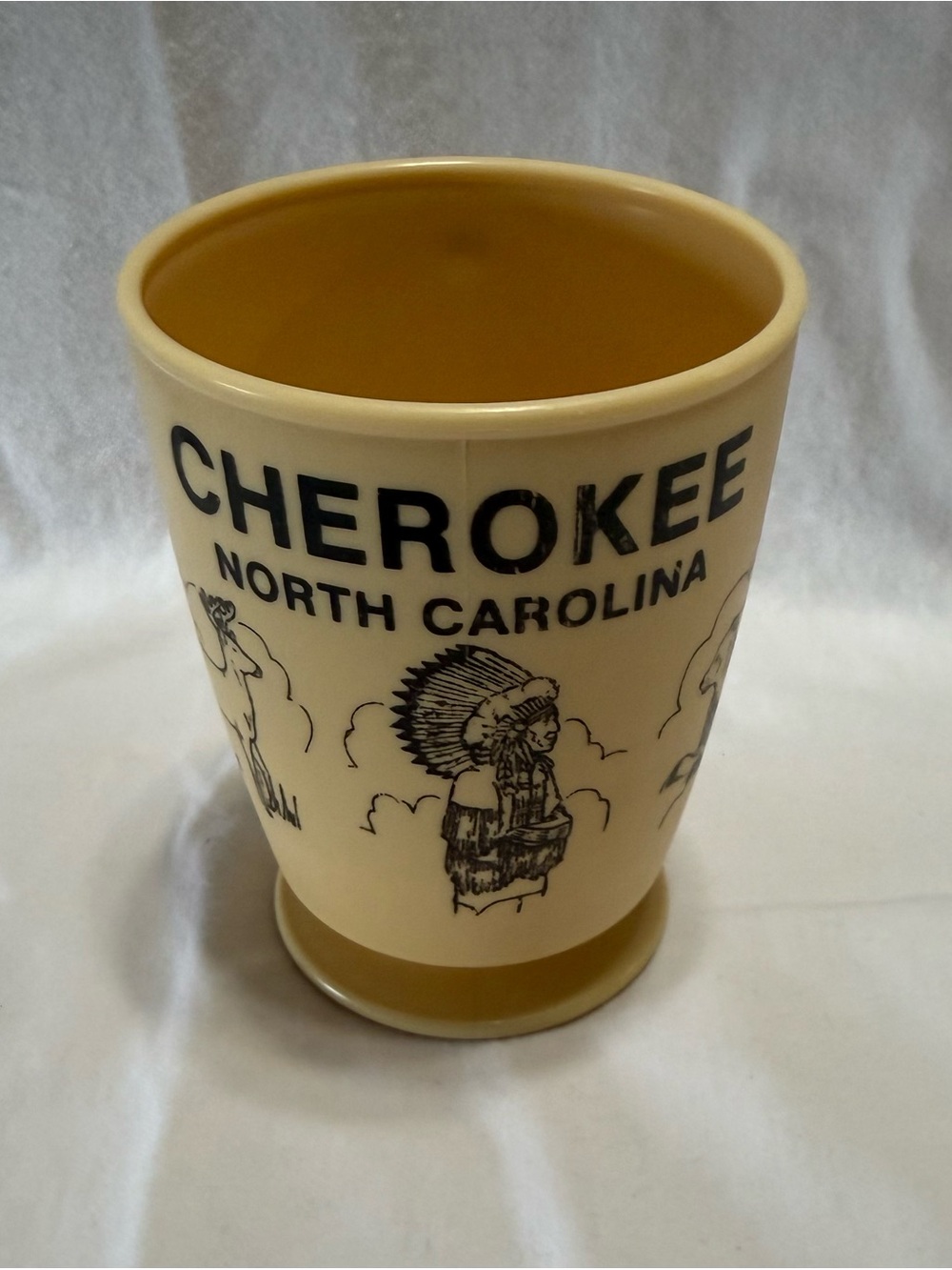 Whirley CherokeeNorth Carolina plastic Mug with Lid